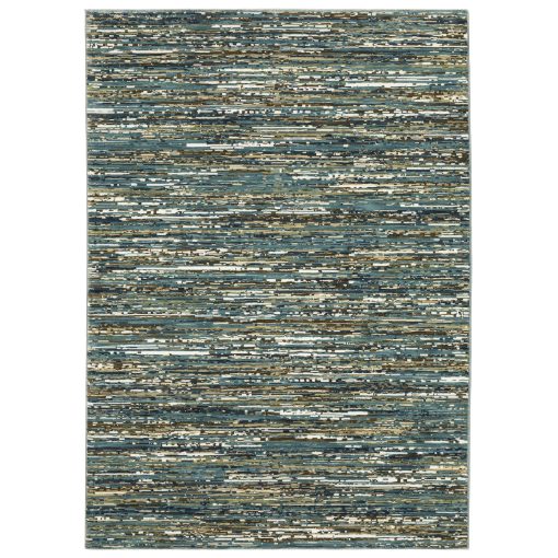 Reed Casual Abstract RE01G Blue/ Multi Rectangle Rug