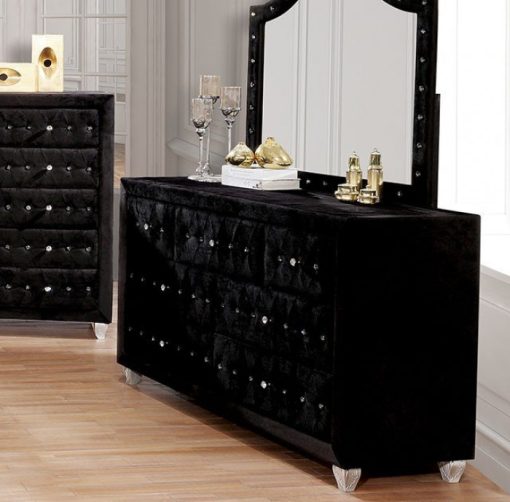 Velvet Black Dressing Table