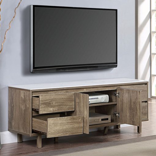 Euphemia Contemporary Light Brown 60" TV Console