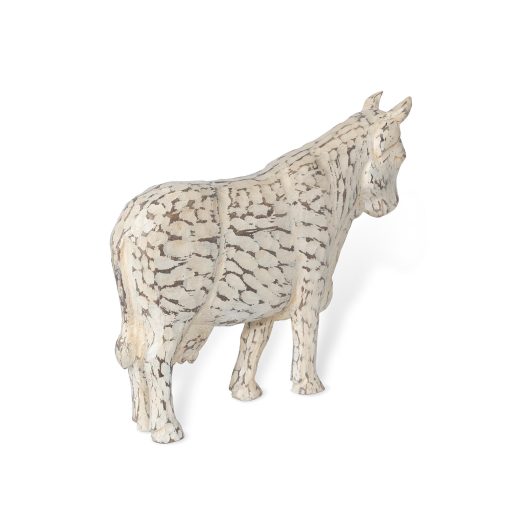 Park Hill Carved Wood Folk Art Cow - Image 4