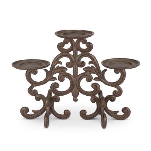 Park Hill Acanthus Cast Aluminum Pillar Holder