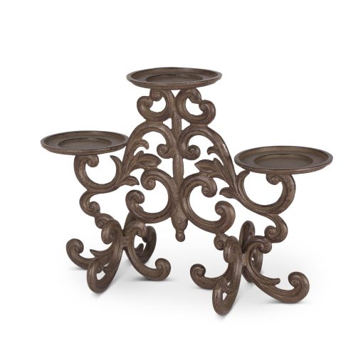 Park Hill Acanthus Cast Aluminum Pillar Holder - Image 2