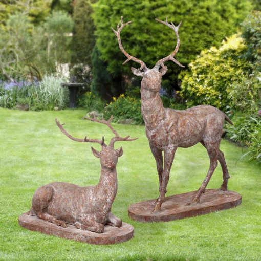 Park Hill Cast Iron Estate Stags - Set of 2