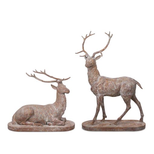 Park Hill Cast Iron Estate Stags - Set of 2 - Image 3