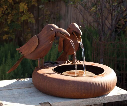 Park Hill Folk Art Crows Fountain - Image 3