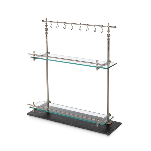 Park Hill Black Marble and Iron Bistro Rack - Image 2