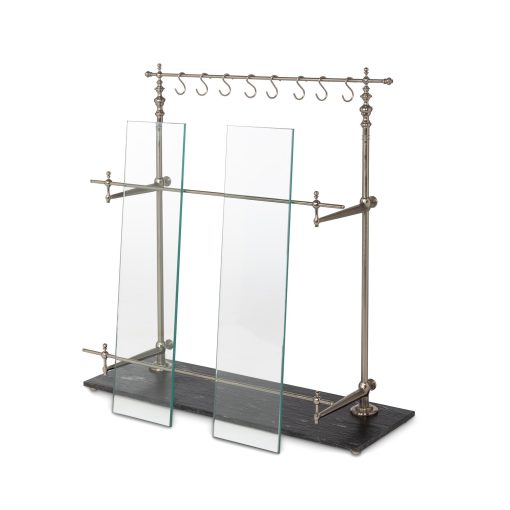 Park Hill Black Marble and Iron Bistro Rack - Image 4