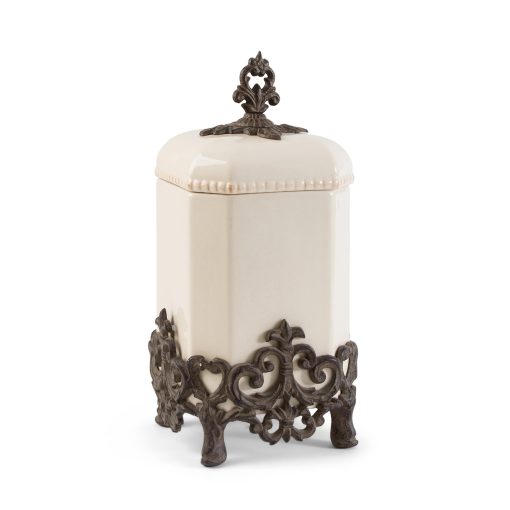 Park Hill Acanthus Stoneware Canister - Image 2