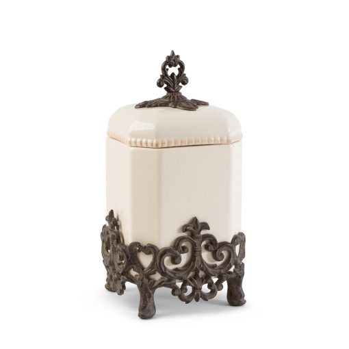 Park Hill Acanthus Stoneware Canister - Image 3