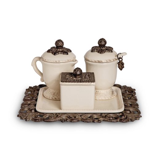 Park Hill Acanthus Stoneware Coffee Service Set