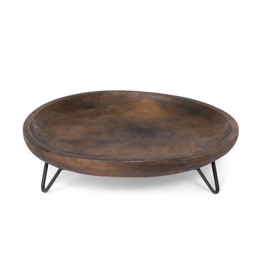 Park Hill Wooden Round Footed Serivng Tray