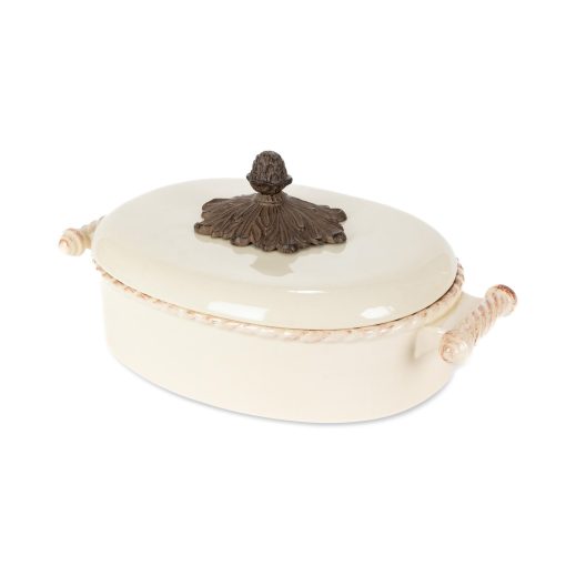 Park Hill Acanthus Stoneware Lidded Casserole Dish - Image 2