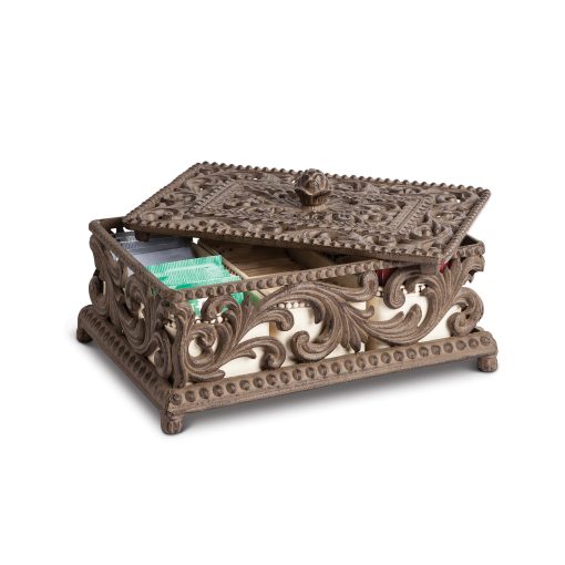 Park Hill Acanthus Tea Box with Stoneware Inserts