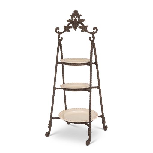 Park Hill Acanthus Stoneware 3-Tier Server