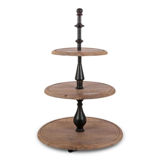 Park Hill Colonial Iron and Wood Tiered Display Stand