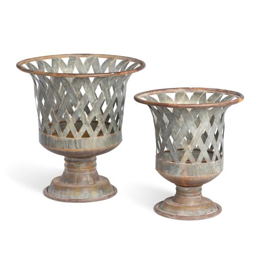 Park Hill Woven Metal Classic Urn - Set of 2 - Image 2