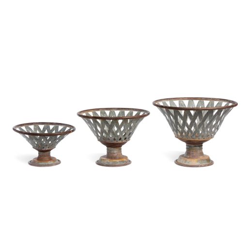 Park Hill Woven Metal Footed Bowl - Set of 3 - Image 5