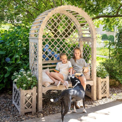 Park Hill Iron Garden Trellis with Bench