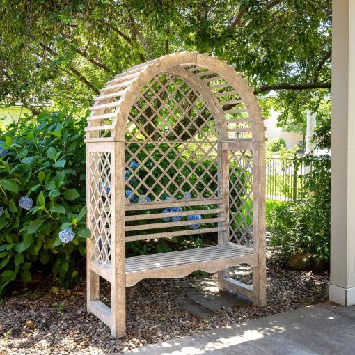 Park Hill Iron Garden Trellis with Bench - Image 5