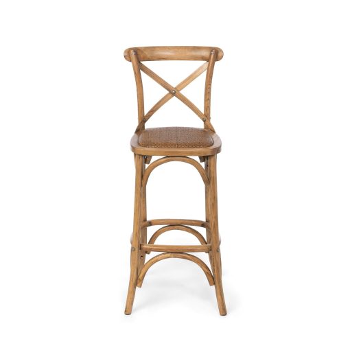 Park Hill Wooden Cross Back Barstool - Image 4