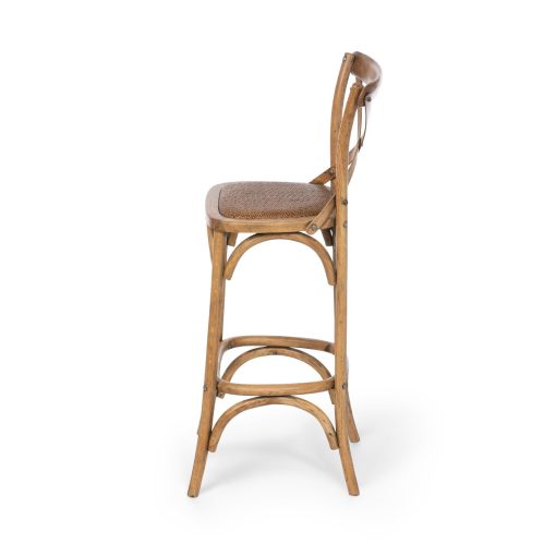 Park Hill Wooden Cross Back Barstool - Image 5