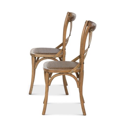 Park Hill Wooden Cross Back Chair (Pair) - Image 4