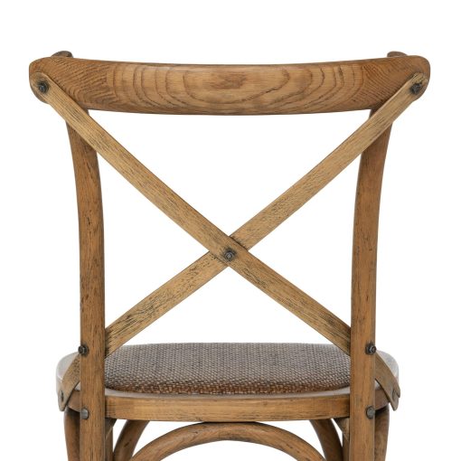 Park Hill Wooden Cross Back Chair (Pair) - Image 8