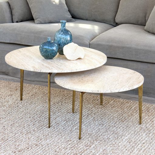 Park Hill Nero Round Nesting Cocktail Tables