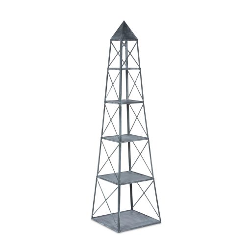 Park Hill Stackable Galvanized Obelisk