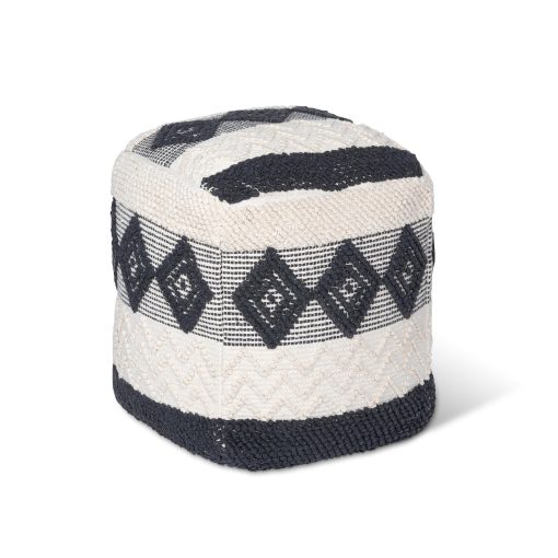 Park Hill Janis Cotton Pouf - Image 3