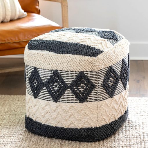 Park Hill Janis Cotton Pouf