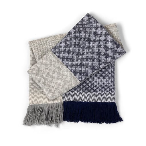 Park Hill Herringbone Pattern Alpaca Wool Throw - Image 2