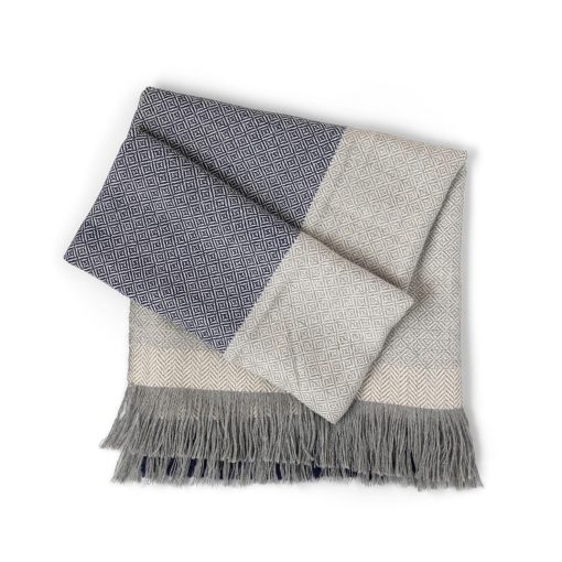 Park Hill Herringbone Pattern Alpaca Wool Throw - Image 3