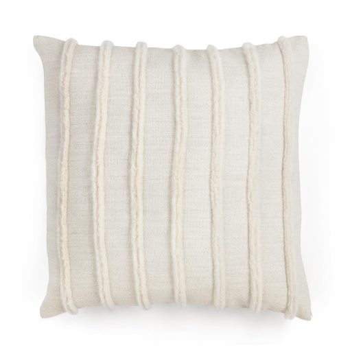 Park Hill Texture Stripe Alpaca Wool Square Pillow Cover - Image 3