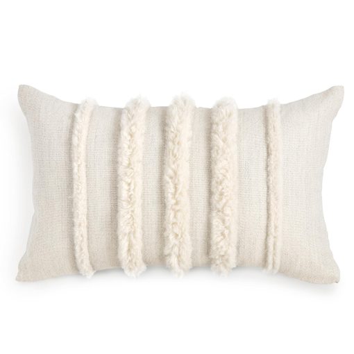 Park Hill Texture Stripe Alpaca Wool Lumbar Pillow Cover - Image 3