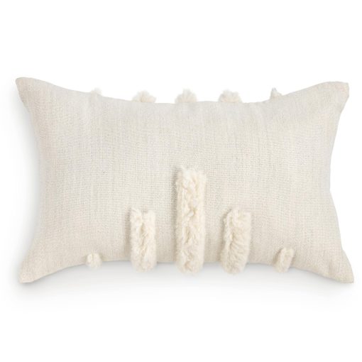 Park Hill Texture Stripe Alpaca Wool Lumbar Pillow Cover - Image 4