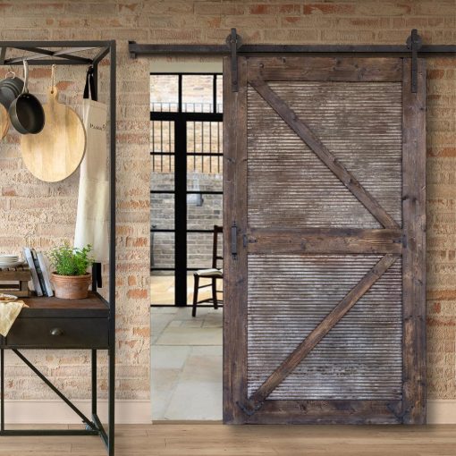 Park Hill Sliding Barn Door with Rail Hardware