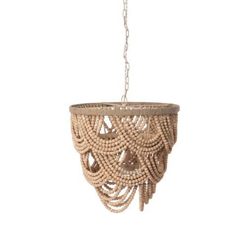 Park Hill Cadence Wood Beaded Chandelier - Image 3