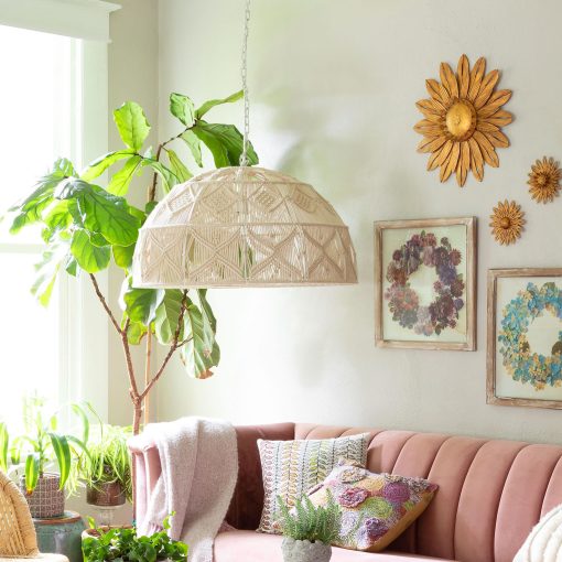 Park Hill Aria Macrame Dome Pendant