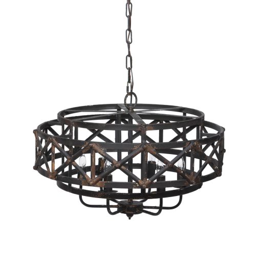 Park Hill Metal Industrial Trestle Chandelier - Image 4