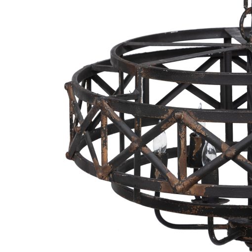 Park Hill Metal Industrial Trestle Chandelier - Image 5