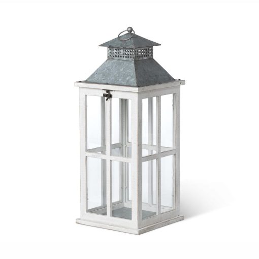 Park Hill Coastal Whitewash Lantern - Image 4