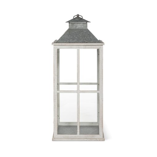 Park Hill Coastal Whitewash Lantern - Image 7