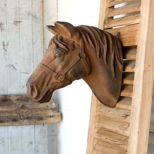 Park Hill Estate Stone Wall Mount Horse Head