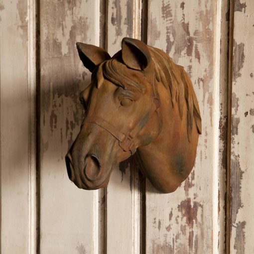 Park Hill Estate Stone Wall Mount Horse Head - Image 2