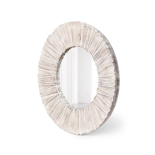 Park Hill Wood Slat Round Mirror - Image 2