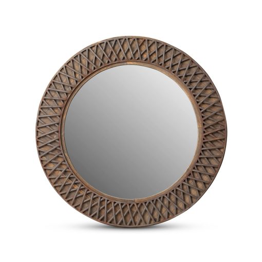 Park Hill Iron Lattice Round Wall Mirror