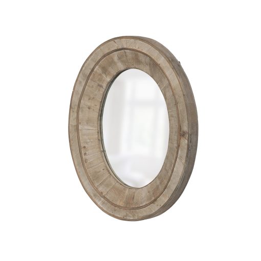 Park Hill Primitive Reclaimed Wood Oval Mirror - Image 5