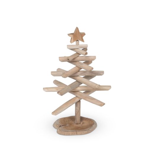 Park Hill Rustic Teak Wood Christmas Tree - Image 3