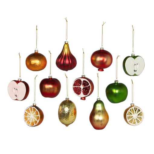 Park Hill Christmas Fruit Ornaments - Set of 12 - Image 3